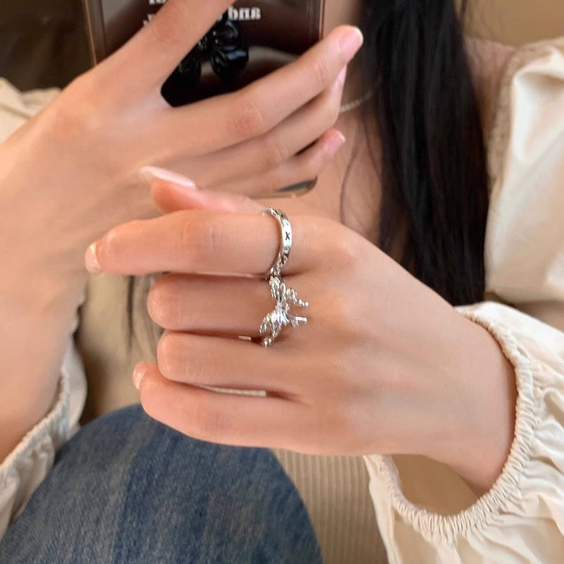 Damen zierlicher Ring mit funkelnden Swarovski-Kristallen Shop Nory