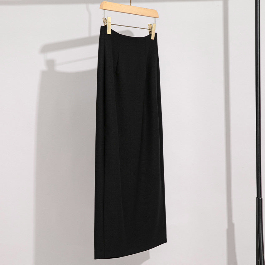 Damen Maxirock aus Feinstrick mit geradem Fall und hoher Taille Shop Nory