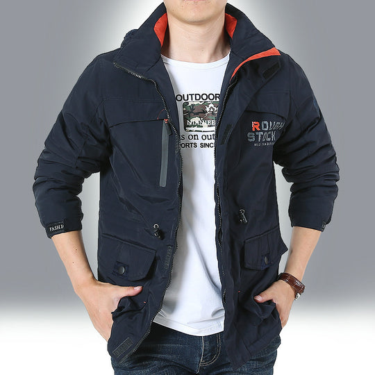 Herren Fieldjacke im Urban-Utility-Stil mit Mehrfachtaschen und hochschließendem Kragen Shop Nory