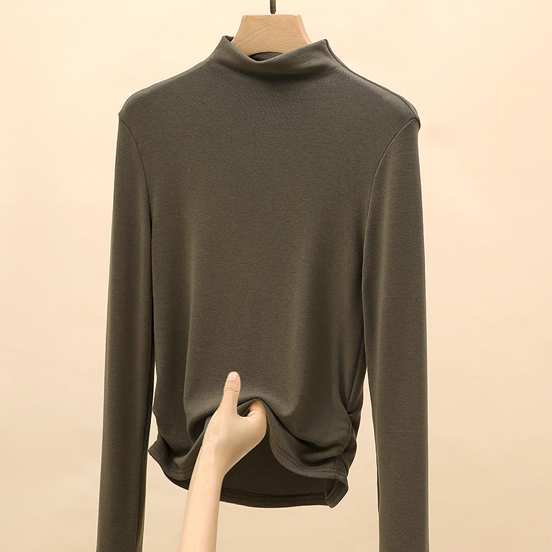 Damen Elegantes Langarmshirt mit hochgeschlossenem Kragen Shop Nory 1787620449