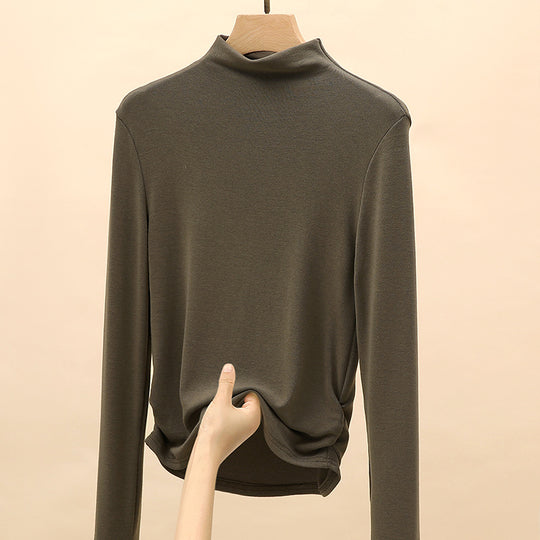 Damen Elegantes Langarmshirt mit hochgeschlossenem Kragen Shop Nory 1787620449