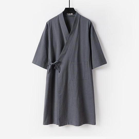 Damen Kimono-Wickelkleid mit Bindegürtel und aufgesetzten Taschen Shop Nory