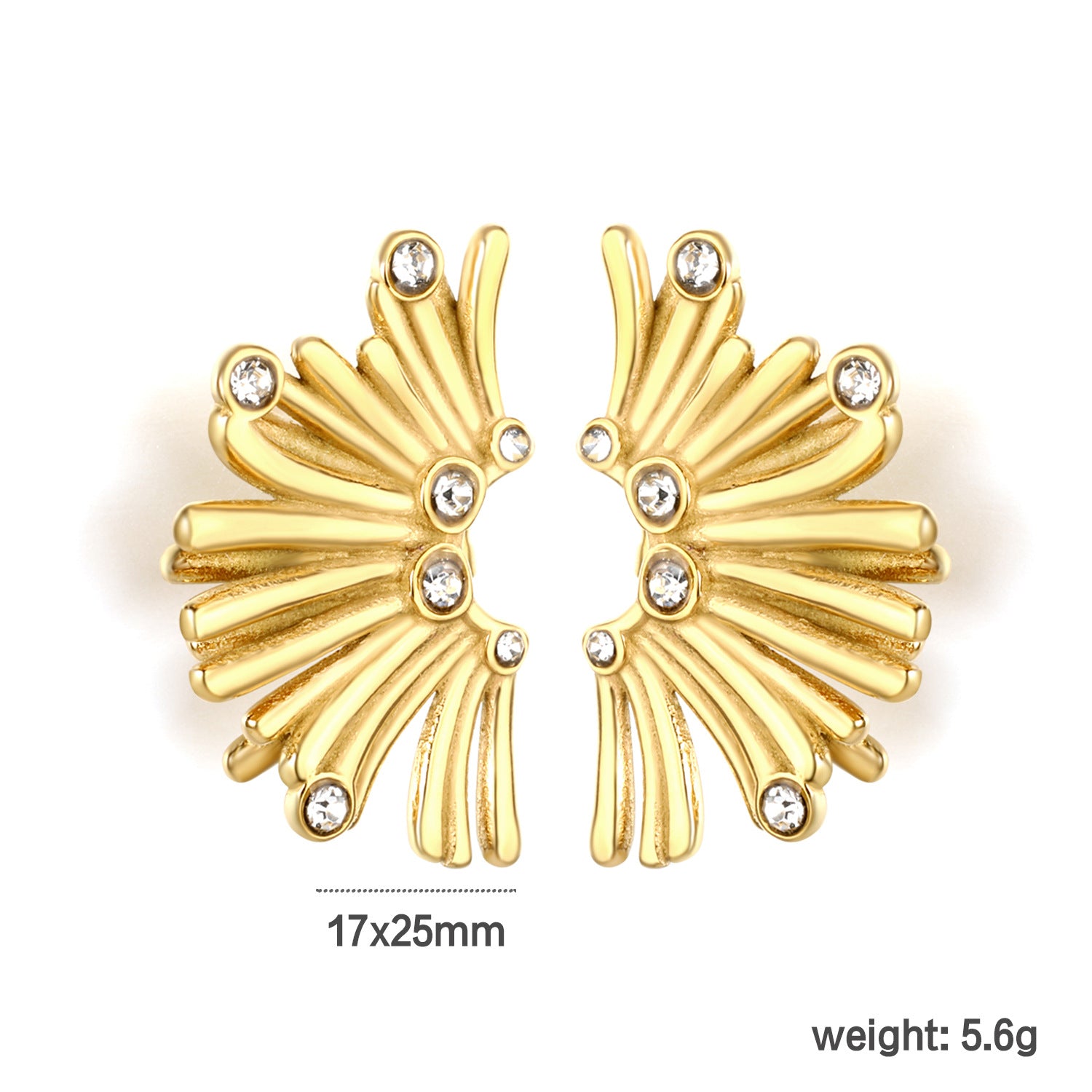 Damen Hängende Ohrstecker mit ovalem Tigerauge und elegantem goldfarbenem Rahmen Shop Nory