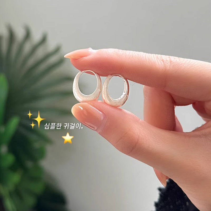 Damen Ohrhänger mit originellem Halbmonddesign aus hochwertigem Edelstahl Shop Nory