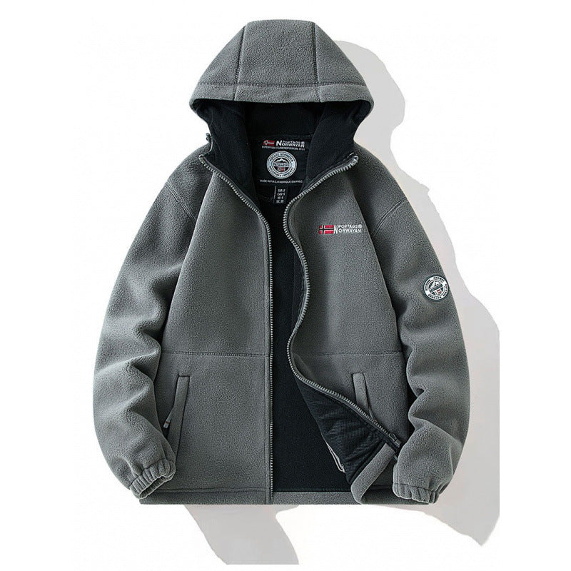 Herren Fleecejacke mit Kapuze Shop Nory 1787797345