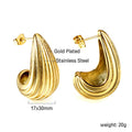 Damen Elegante goldplattierte Edelstahl Ohrstecker Shop Nory