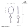 Damen Ohrhänger mit Schlüsselanhänger aus 925 Sterling Silber Shop Nory