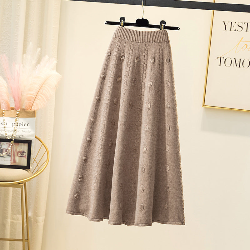 Damen Eleganter, luftiger Maxirock mit Rippstruktur Shop Nory