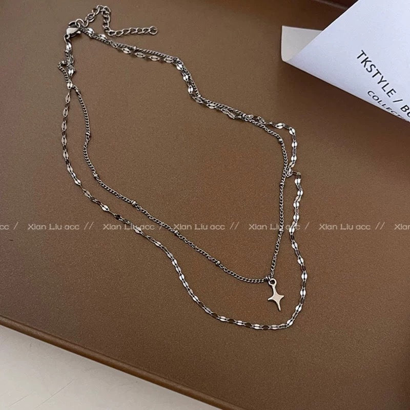 Damen mehrlagige Kette mit einzigartigem Anhänger Shop Nory