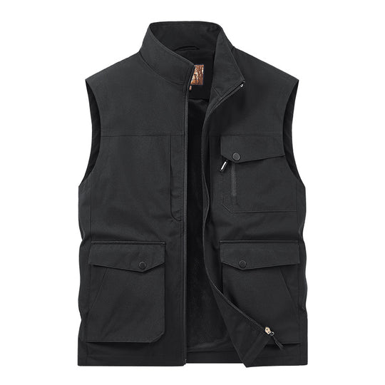 Herren Outdoor-Utilityweste mit Multitaschen, Reißverschluss und Meshfutter Shop Nory