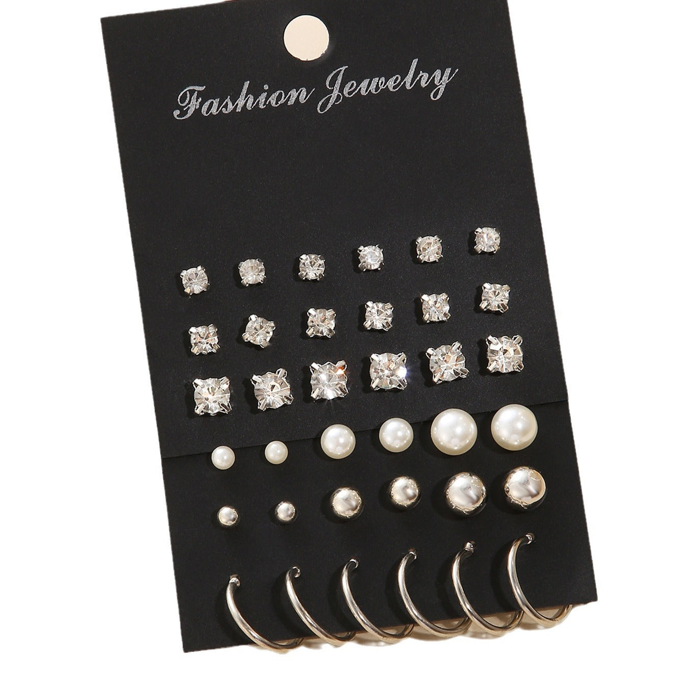Damen Ohrringe Set aus funkelnden Kristallen und eleganten Perlen Shop Nory