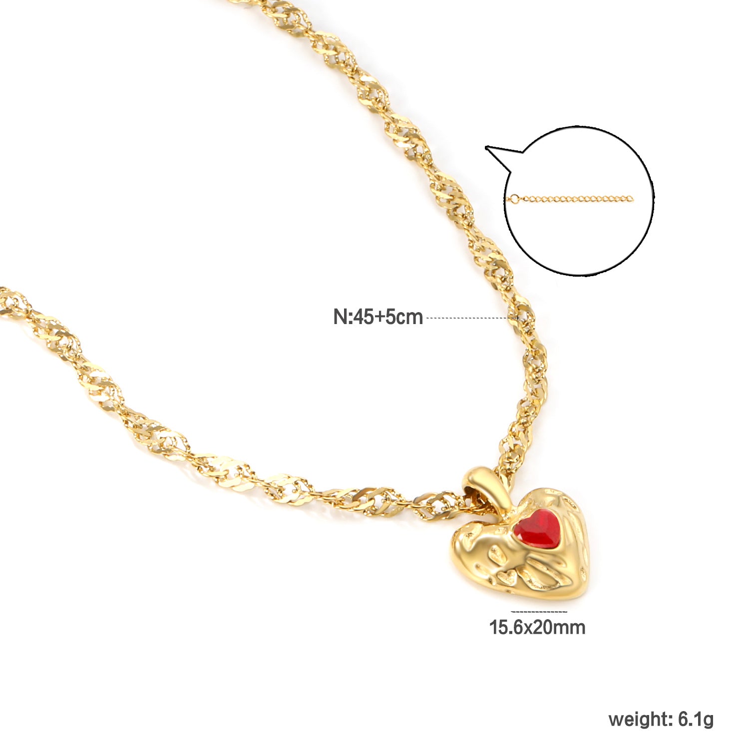 Damen Halskette mit herzförmigem Anhänger aus hochwertigem Edelstahl mit funkelndem Zirkonia Shop Nory