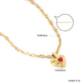 Damen Kette mit herzförmigem Anhänger aus hochwertigem Edelstahl und eleganter Dreifachdrähte-Verkettung Shop Nory