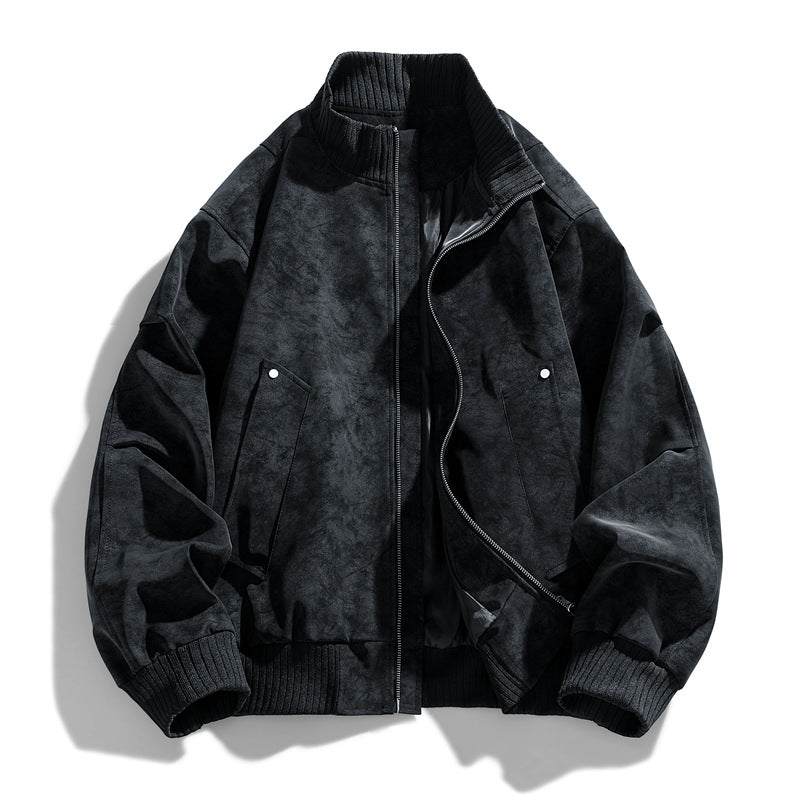 Herren Modische Bomberjacke aus Kunstleder Shop Nory