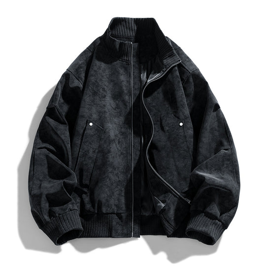 Herren Modische Bomberjacke aus Kunstleder Shop Nory