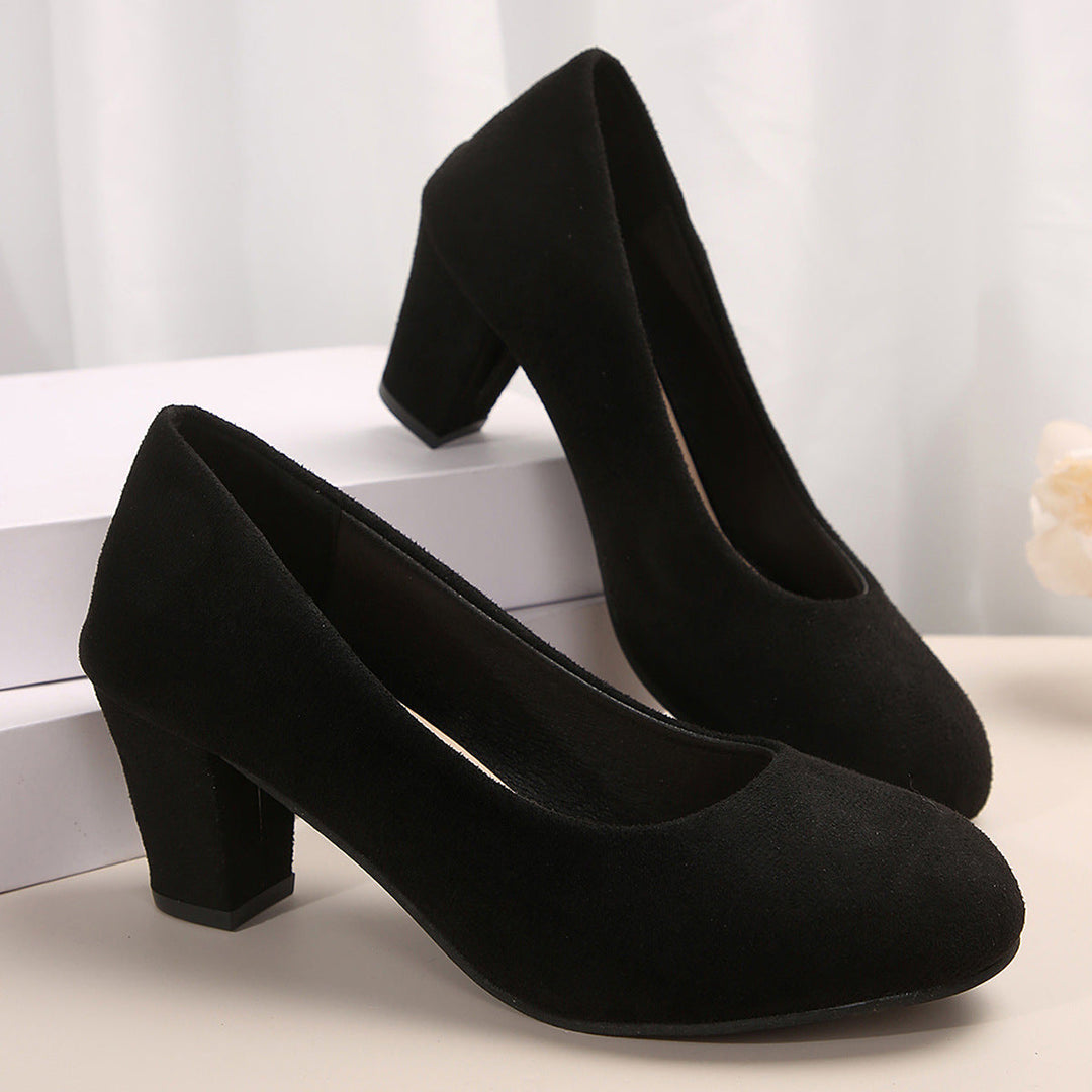Damen elegante Pumps mit bequemem Blockabsatz