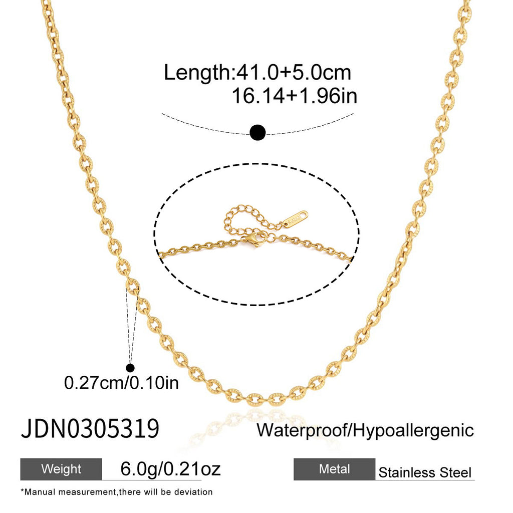 Damen Halskette mit verstellbarem Design aus hypoallergenem Edelstahl Shop Nory