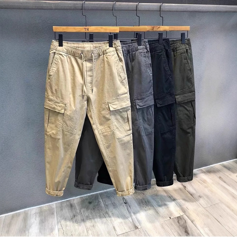 Herren Cargohose im Camouflage-Utility-Stil mit geradem Bein und robustem Canvas Shop Nory