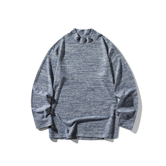 Unisex Feinstrick-Mockneck-Pullover mit melierter Struktur und relaxed Fit Shop Nory