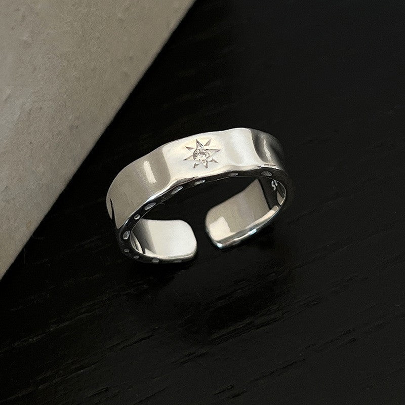 Damen Offener Ring mit strahlendem Sternmotiv und hochwertigem Design Shop Nory