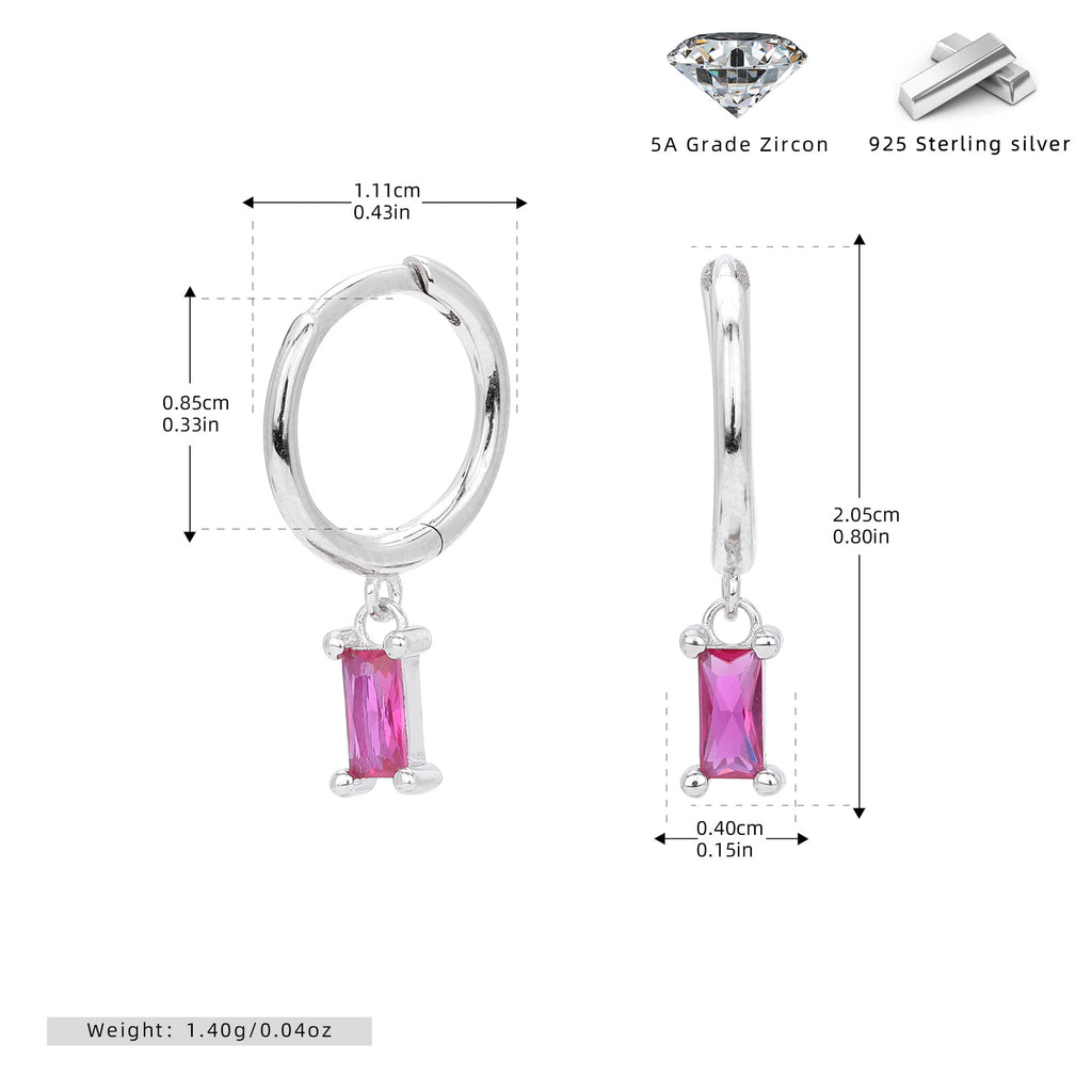 Damen Ohrhänger mit verführerischem Zirkonanhänger aus hochwertigem 925 Sterling Silber Shop Nory