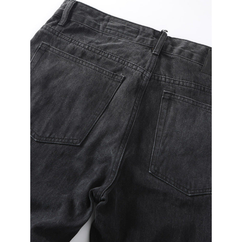 Herren Tapered Relaxed Denim-Jeans mit hoher Bundhöhe und cleaner Used-Optik Shop Nory