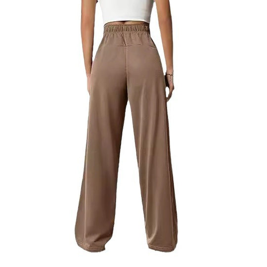 Damen Relaxed Weite Jersey Drawstring Lounge-Hosen Shop Nory