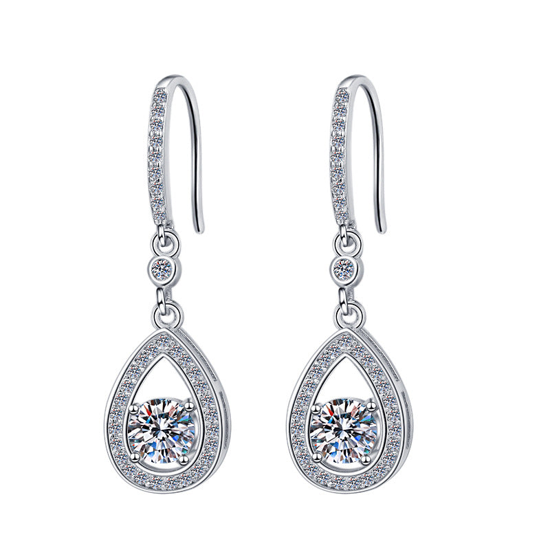 Damen Tropfenohrringe mit funkelnden Zirkoniasteinen und eleganter Fassung Shop Nory