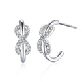 Damen-Ohrstecker im eleganten Unendlichkeit-Design mit funkelnden Zirkonia Shop Nory