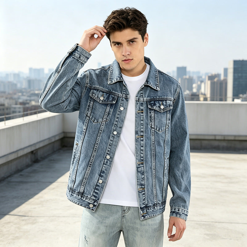 Herren Klassische Denimjacke mit modernen Akzenten Shop Nory