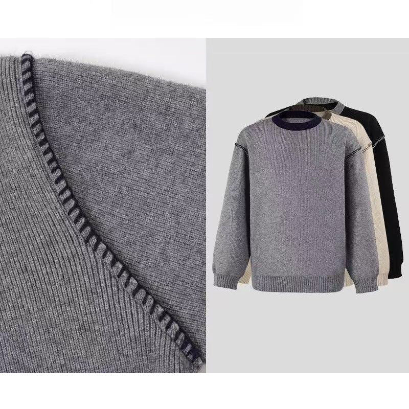 Damen Modischer Grobstrickpullover mit hochgeschlossenen Kragen Shop Nory