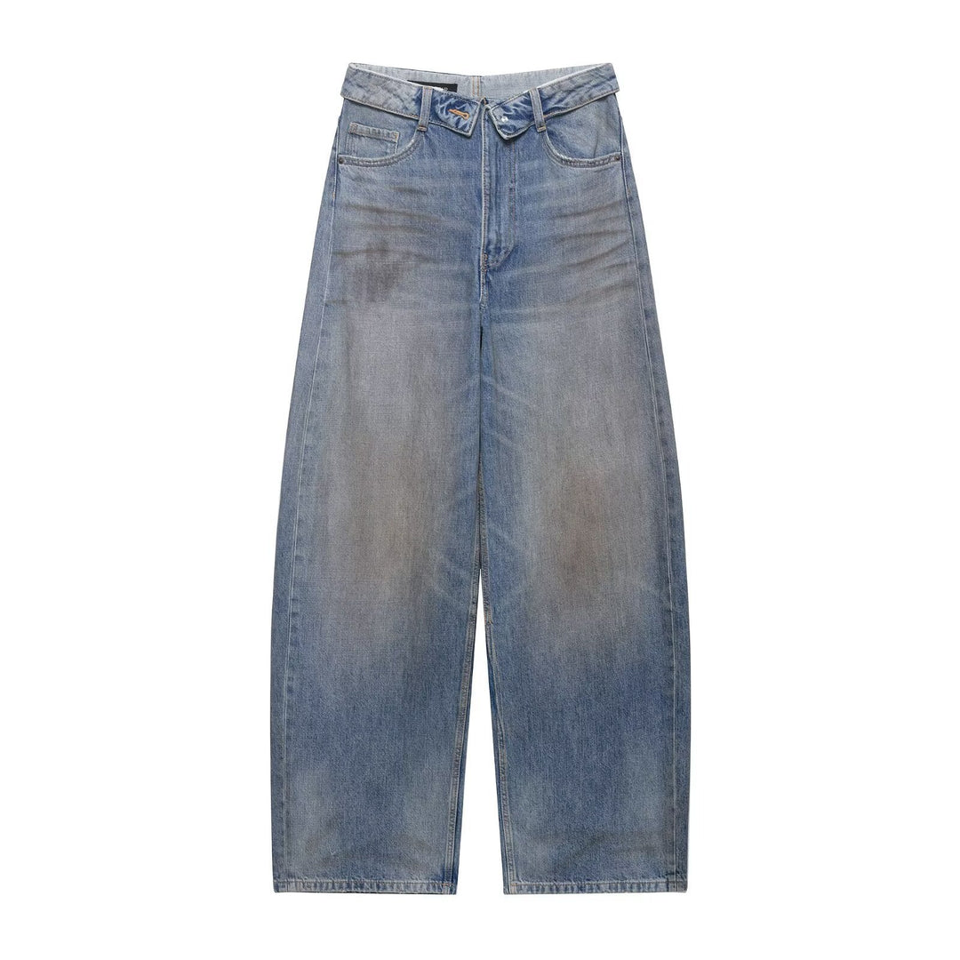 Damen Destroyed Jeans im lässigen Baggy-Stil