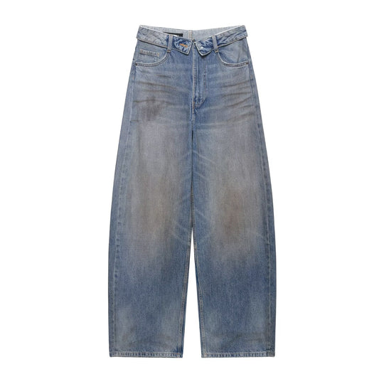 Damen Destroyed Jeans im lässigen Baggy-Stil