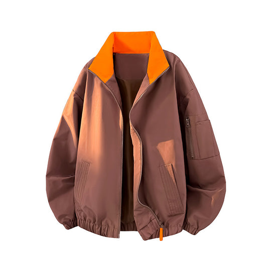 Damen Modische Übergangsjacke mit hohem Kragen und praktischen Taschen Shop Nory