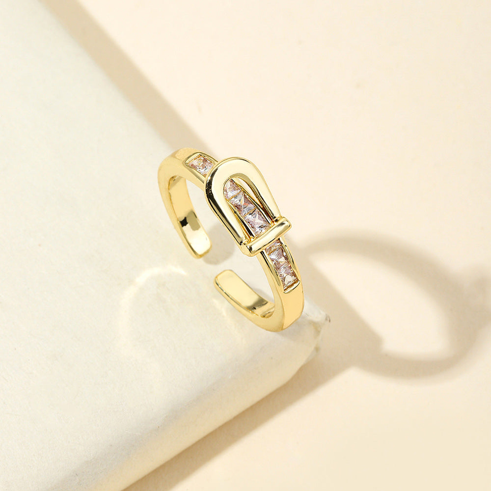 Damen trendiger Ring mit eleganten Zierdiamanten Shop Nory