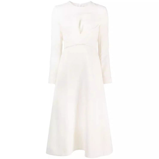 Damen Midikleid mit taillierter Drapierung und A-Linien Rock Shop Nory