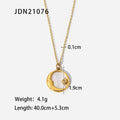 Damen Halskette mit elegantem Mond- und Sonnenanhänger Shop Nory