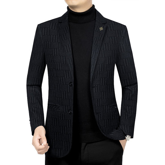 Herren Modernes Einreihiges City-Blazer mit aufgesetzten Taschen und leichter Halbfütterung Shop Nory