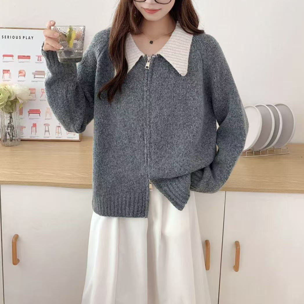 Damen Gemütlicher Zip-Pullover Shop Nory