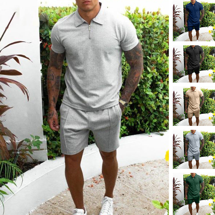 Herren Poloshirt und Shorts Set