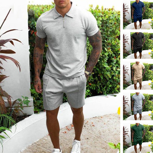 Herren Poloshirt und Shorts Set
