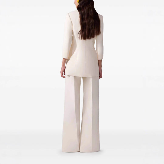 Damen Hochtaillierte Palazzo‑Hose mit weitem Bein und Bügelfalte Shop Nory