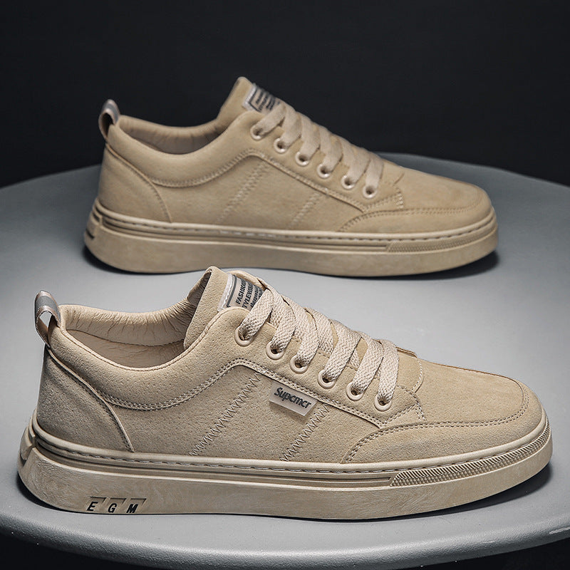 Herren Niedrige Velours‑Freizeit‑Sneaker mit gepolstertem Fersenkragen und dezenter Nahtstruktur Shopy Nory