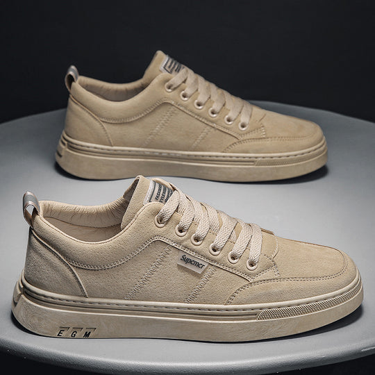 Herren Niedrige Velours‑Freizeit‑Sneaker mit gepolstertem Fersenkragen und dezenter Nahtstruktur Shopy Nory