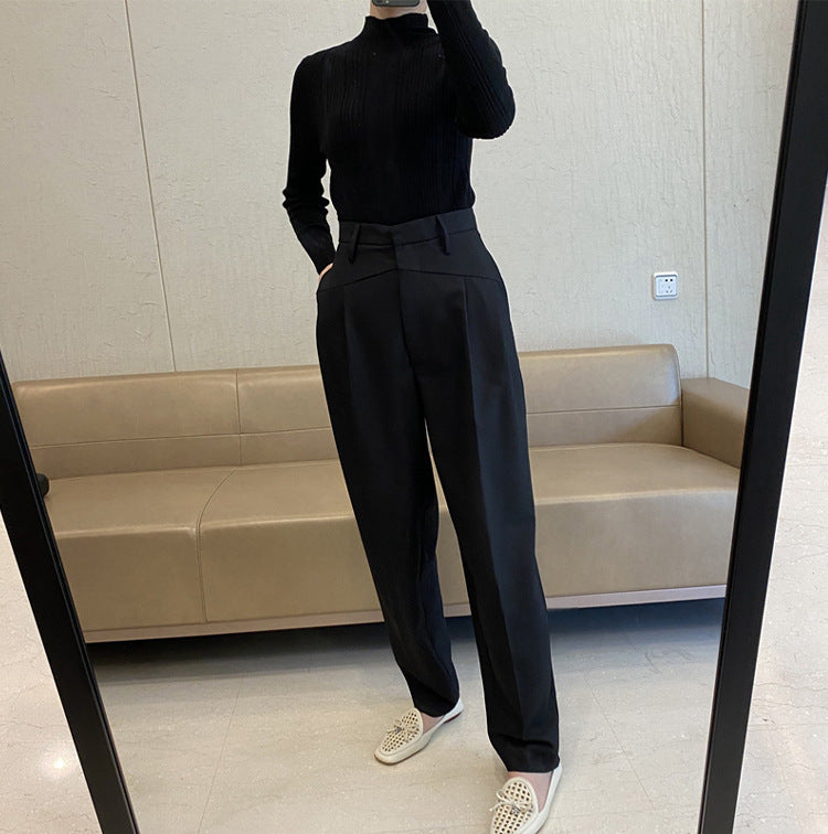 Damen Weit geschnittene High-Waist-Hose Shop Nory