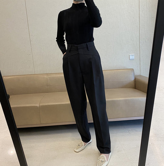 Damen Weit geschnittene High-Waist-Hose Shop Nory