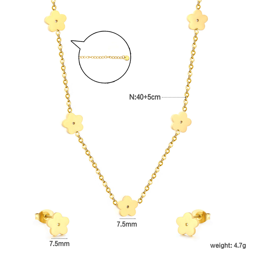 Damen Schmuckset mit herzförmigen Anhängern und funkelnden Zirkonia Shop Nory