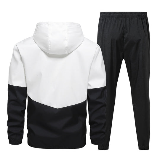 Herren Zweiteiliges Trainingsanzug-Set mit Kapuzenjacke und elastischer Jogginghose Shop Nory
