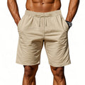 Herren nan lässige Baumwollmix Freizeitshorts mit elastischem Bund und Seitentaschen