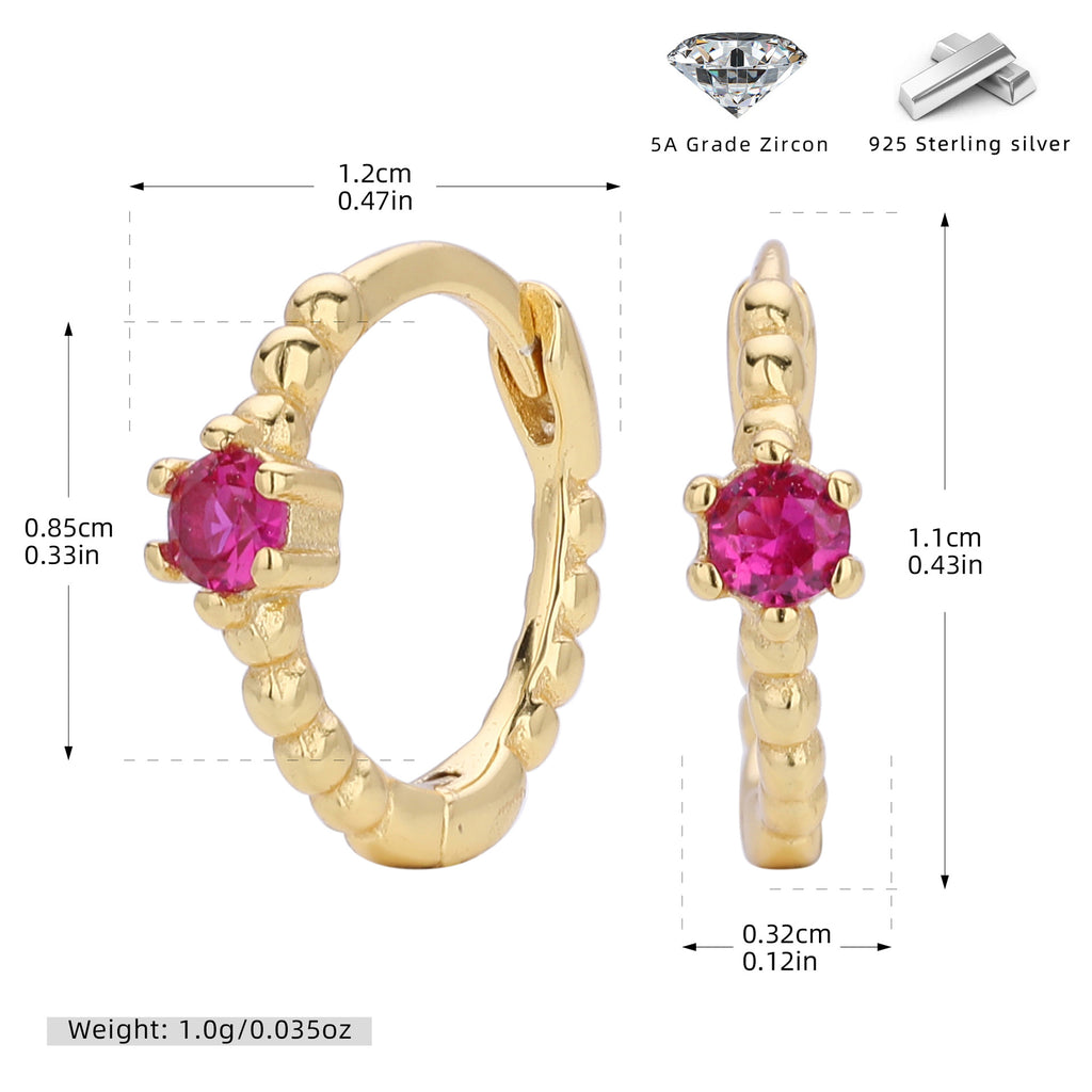 Damen Creolen mit funkelnden Zirkonstein-Akzenten und modernem Design Shop Nory